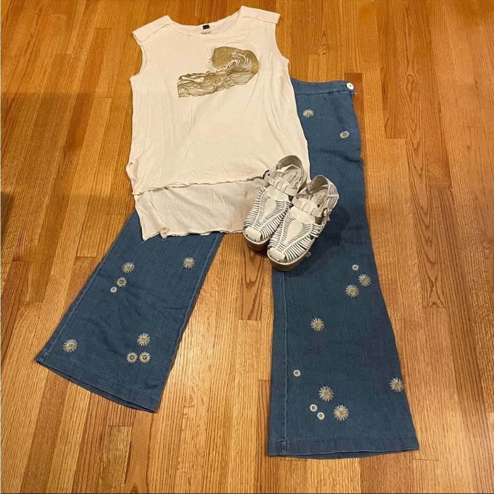 Free People Golden Wave Tunic Muscle T Tank Top We The Free